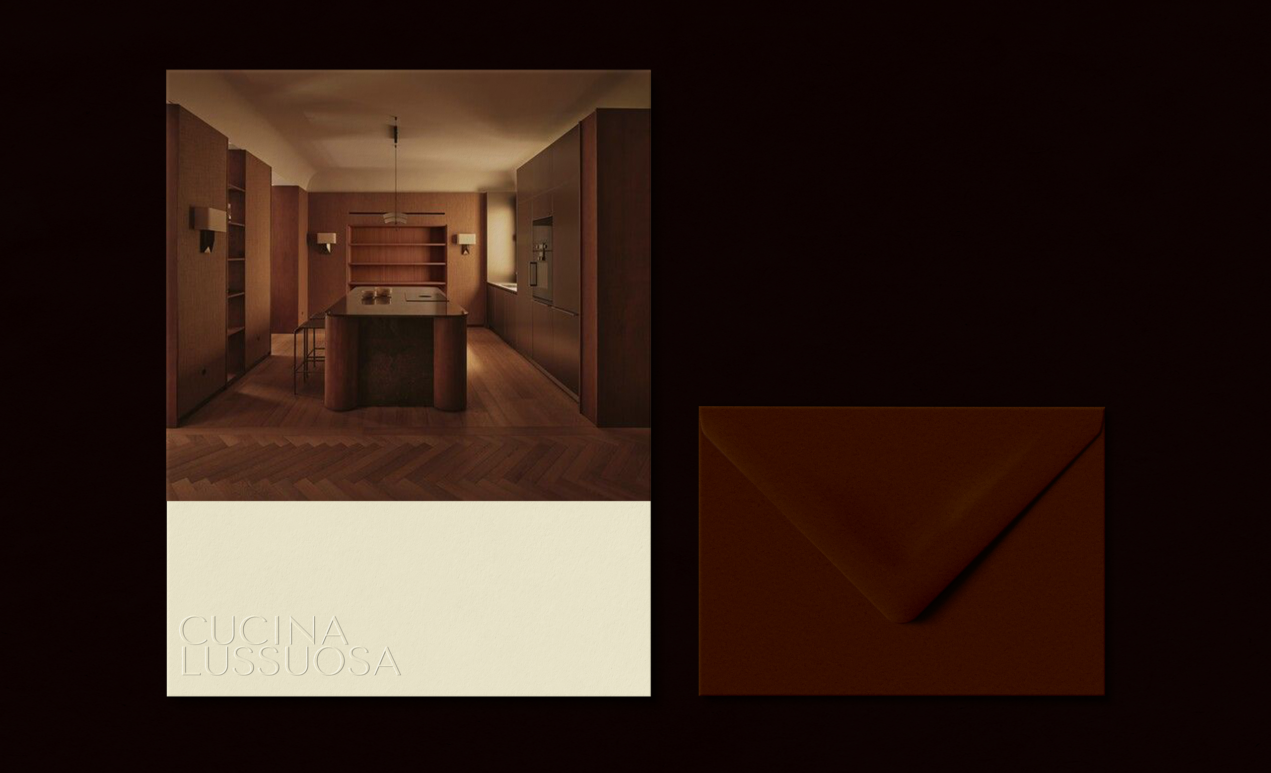 Cucina Lussuosa identity composition